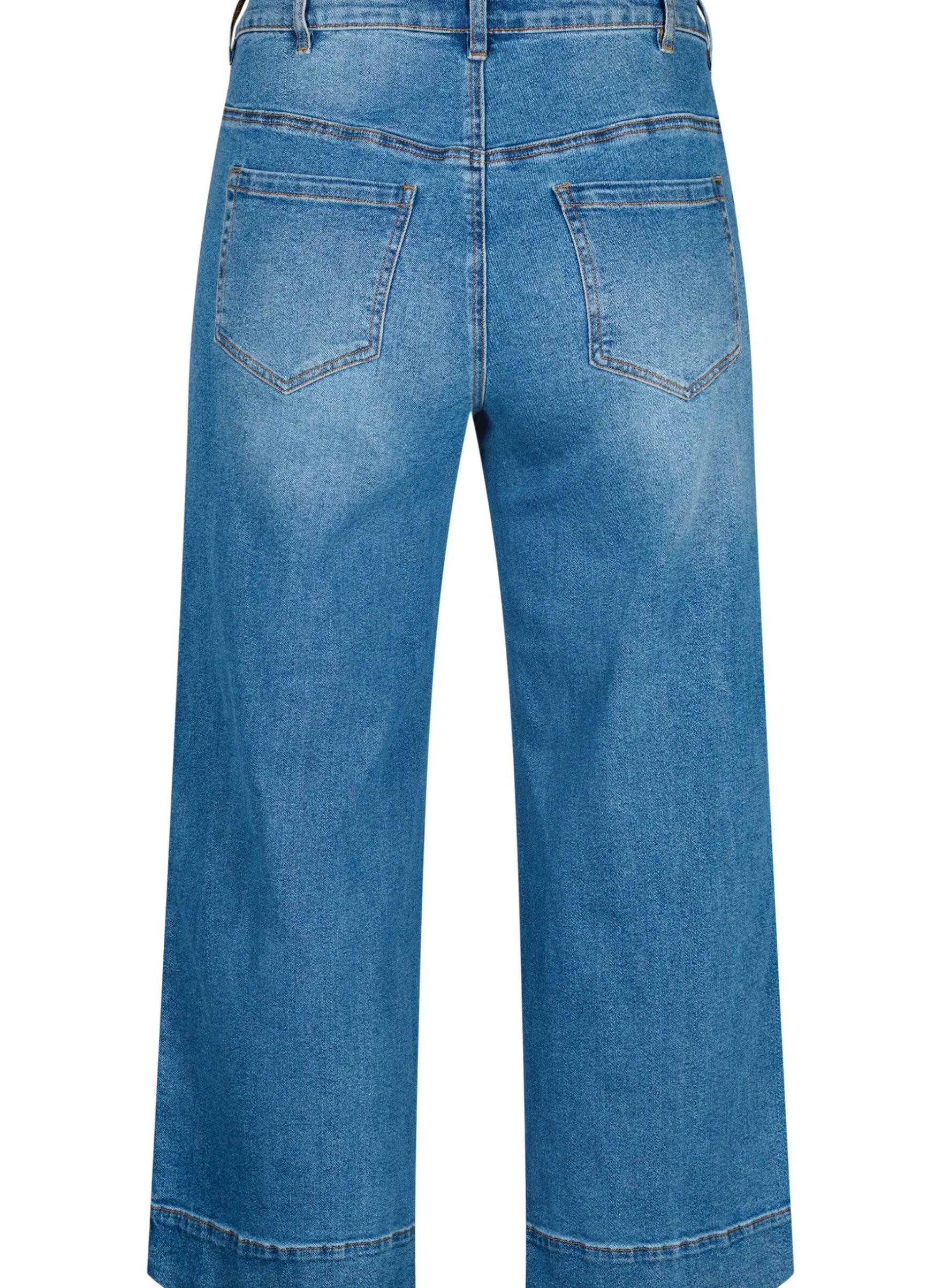 Cropped Jeans mit breitem Bein