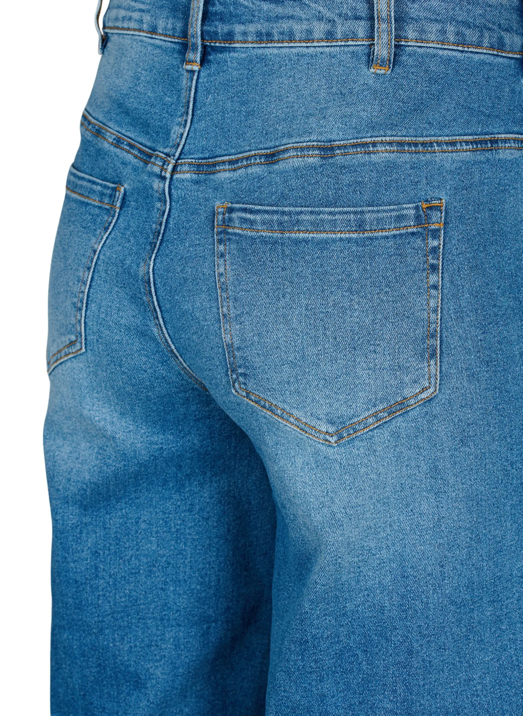 Cropped Jeans mit breitem Bein