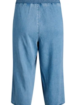 Culotte aus Lyocell mit weitem Bein in Jeans-Optik