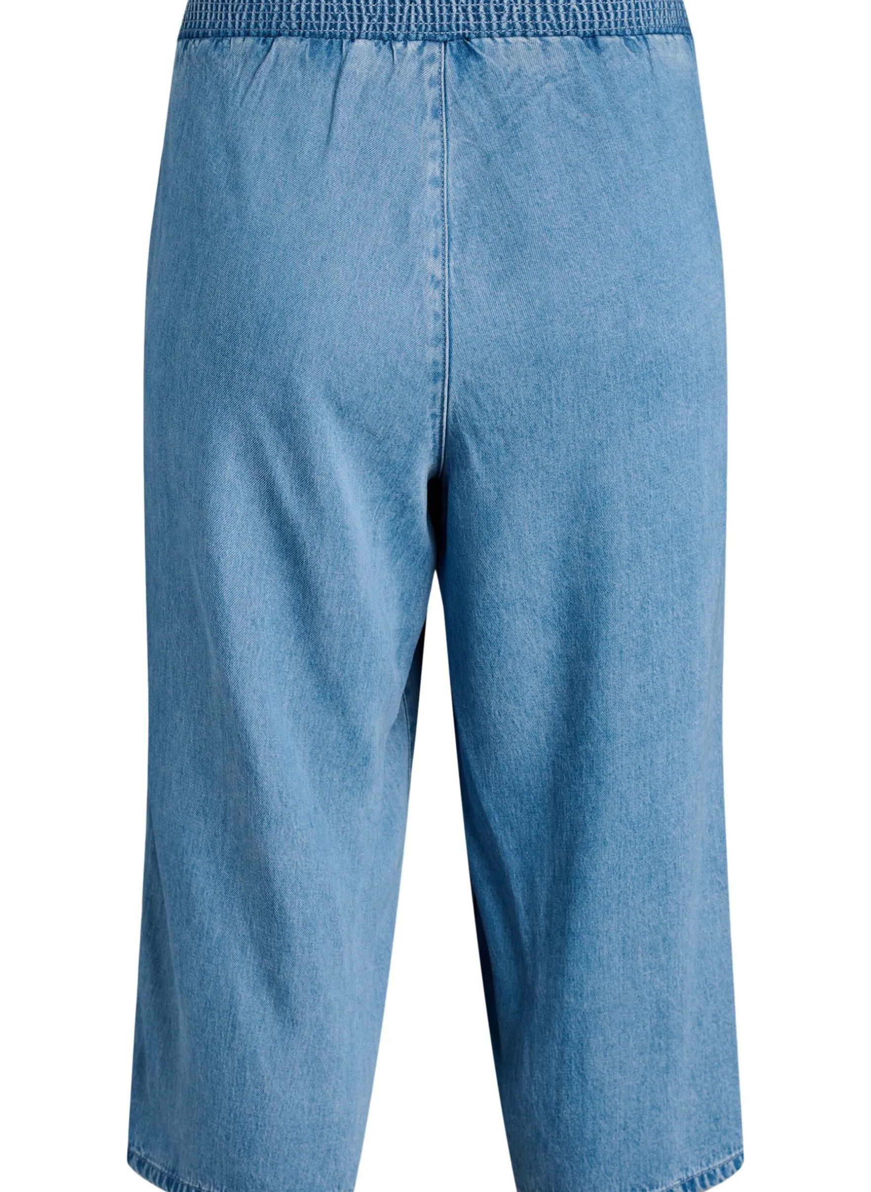 Culotte aus Lyocell mit weitem Bein in Jeans-Optik