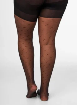 25 den Push-up-Strumpfhose mit Punktmuster
