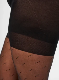 25 den Push-up-Strumpfhose mit Punktmuster