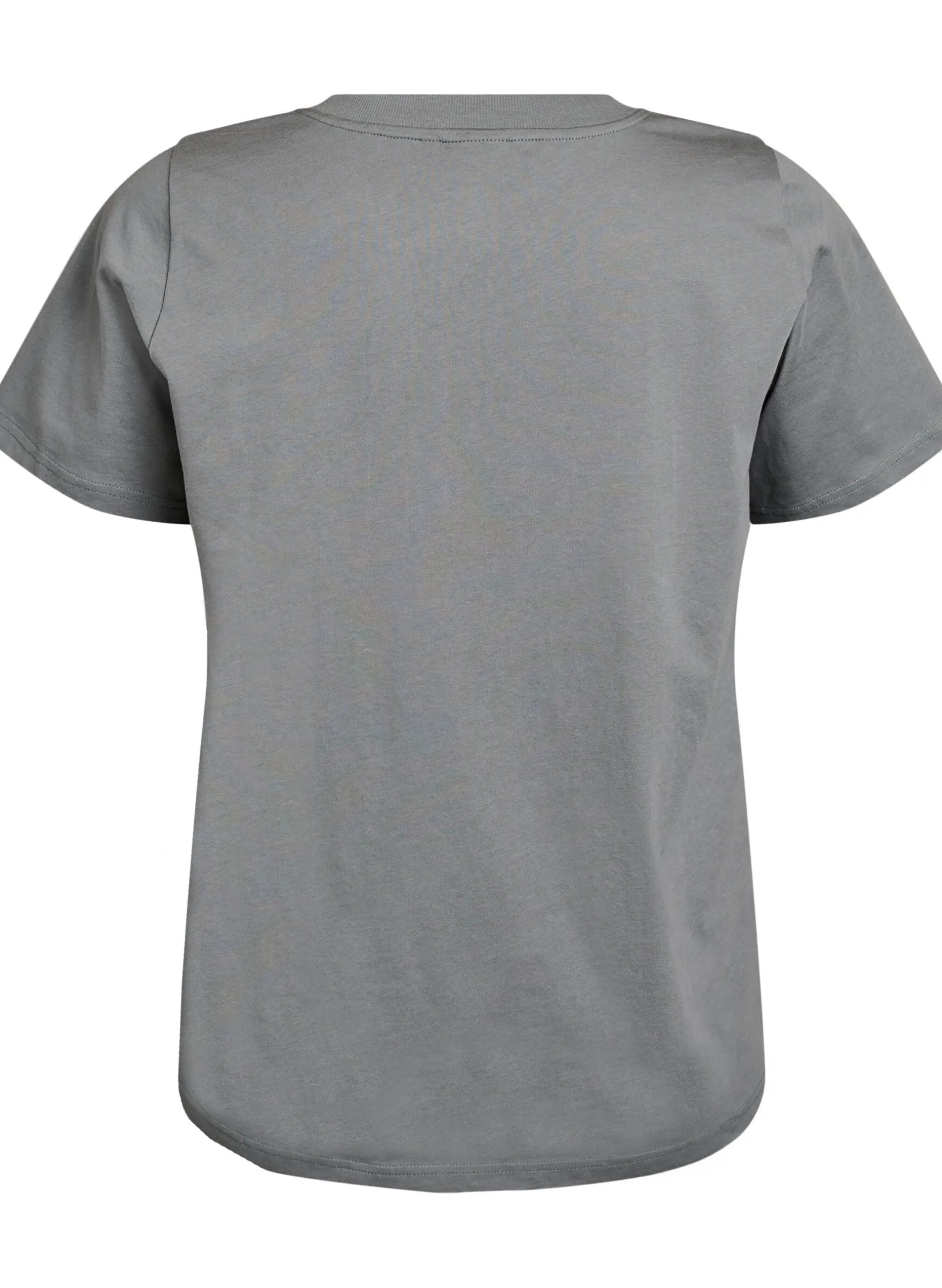 Einfaches T-Shirt aus Baumwolle mit V-Ausschnitt.
