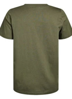 Einfaches T-Shirt aus Baumwolle mit V-Ausschnitt.