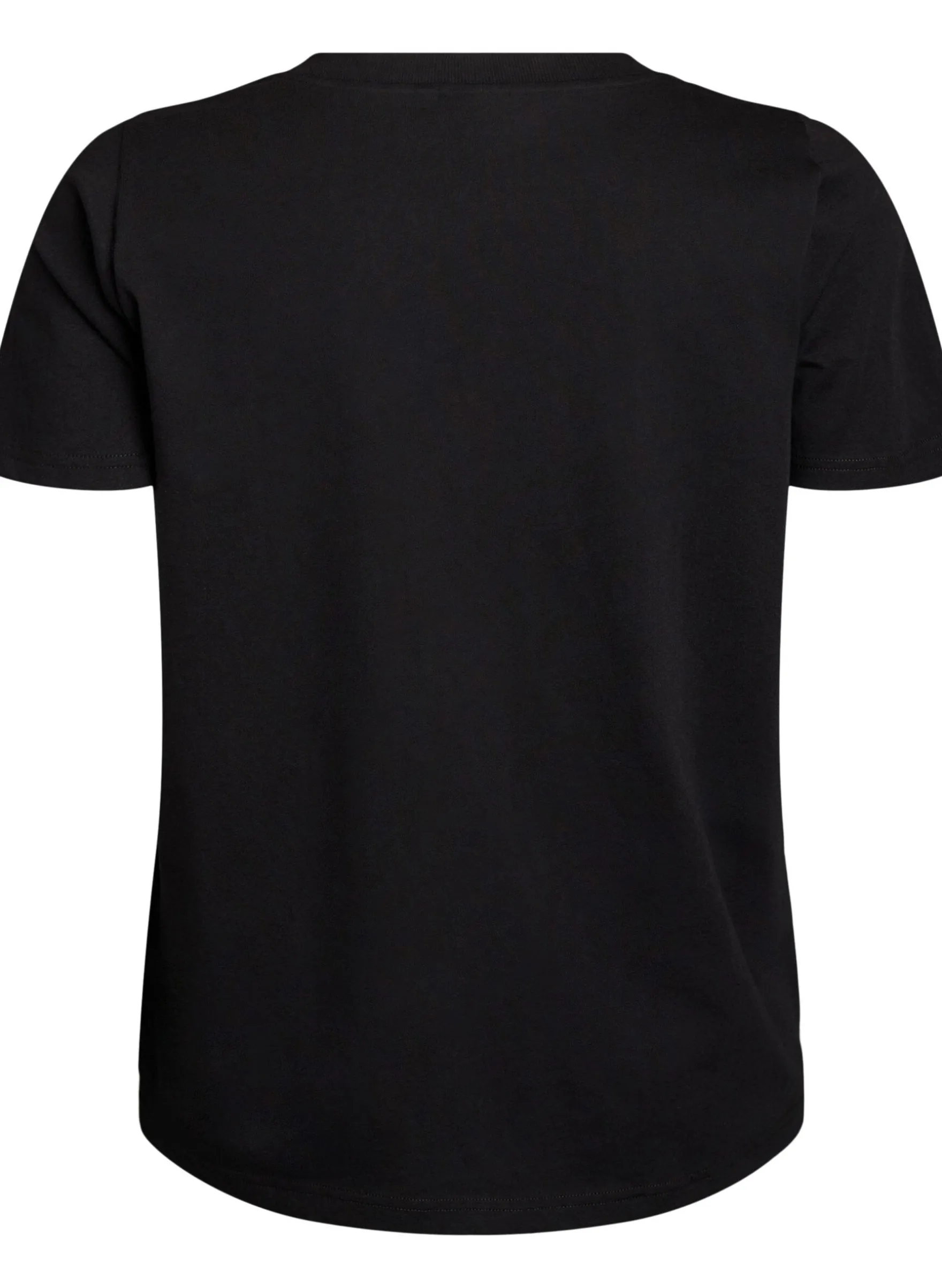 Einfaches T-Shirt aus Baumwolle mit V-Ausschnitt.