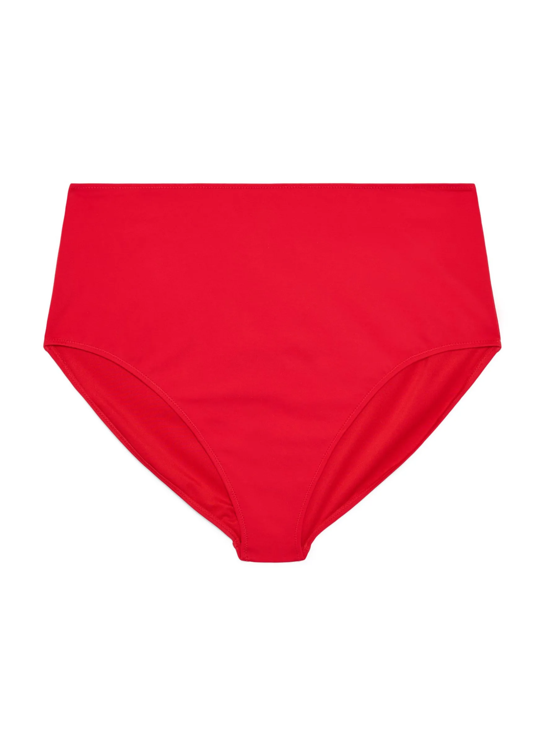 Einfarbige hoch taillierte Bikinihose