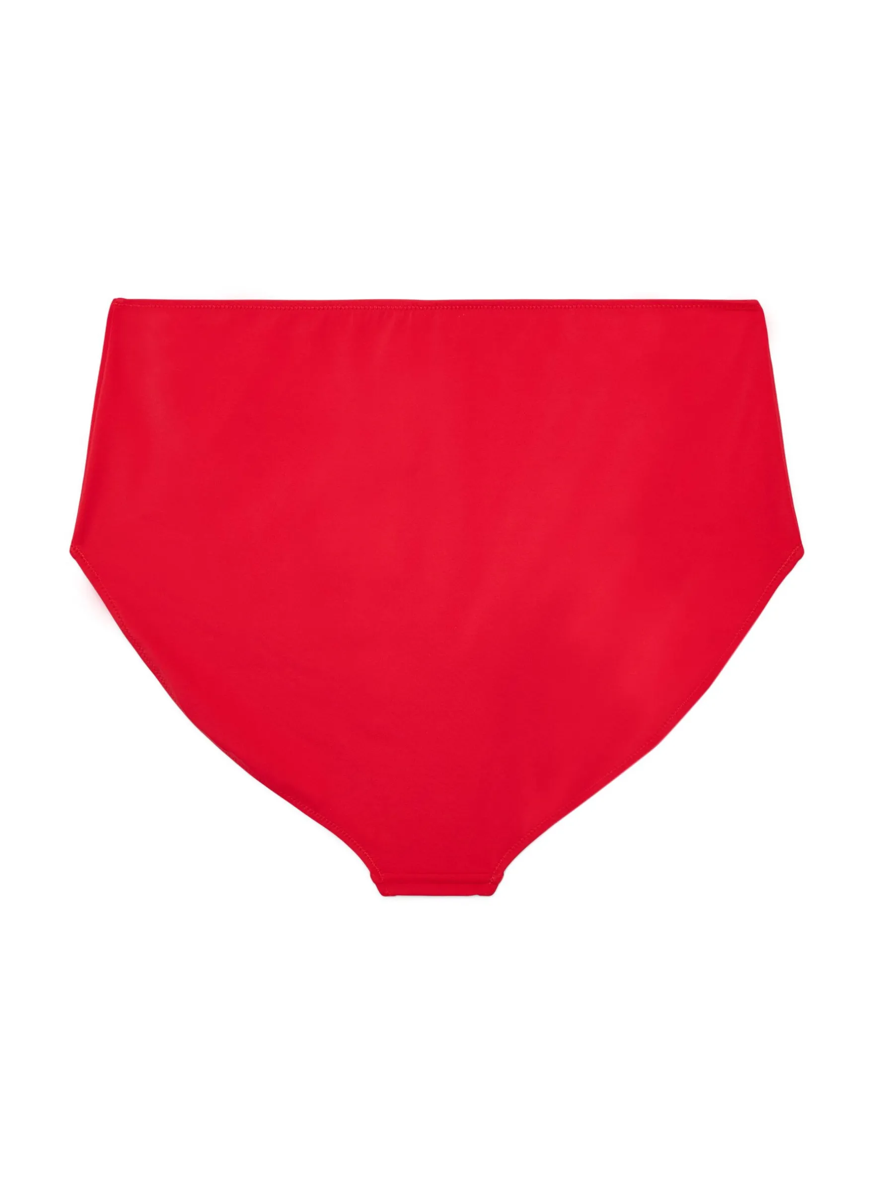 Einfarbige hoch taillierte Bikinihose