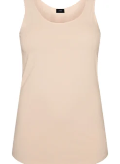 Einfarbiges Basic Top aus Baumwolle