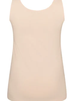 Einfarbiges Basic Top aus Baumwolle