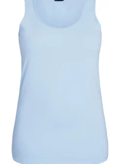 Einfarbiges Basic Top aus Baumwolle
