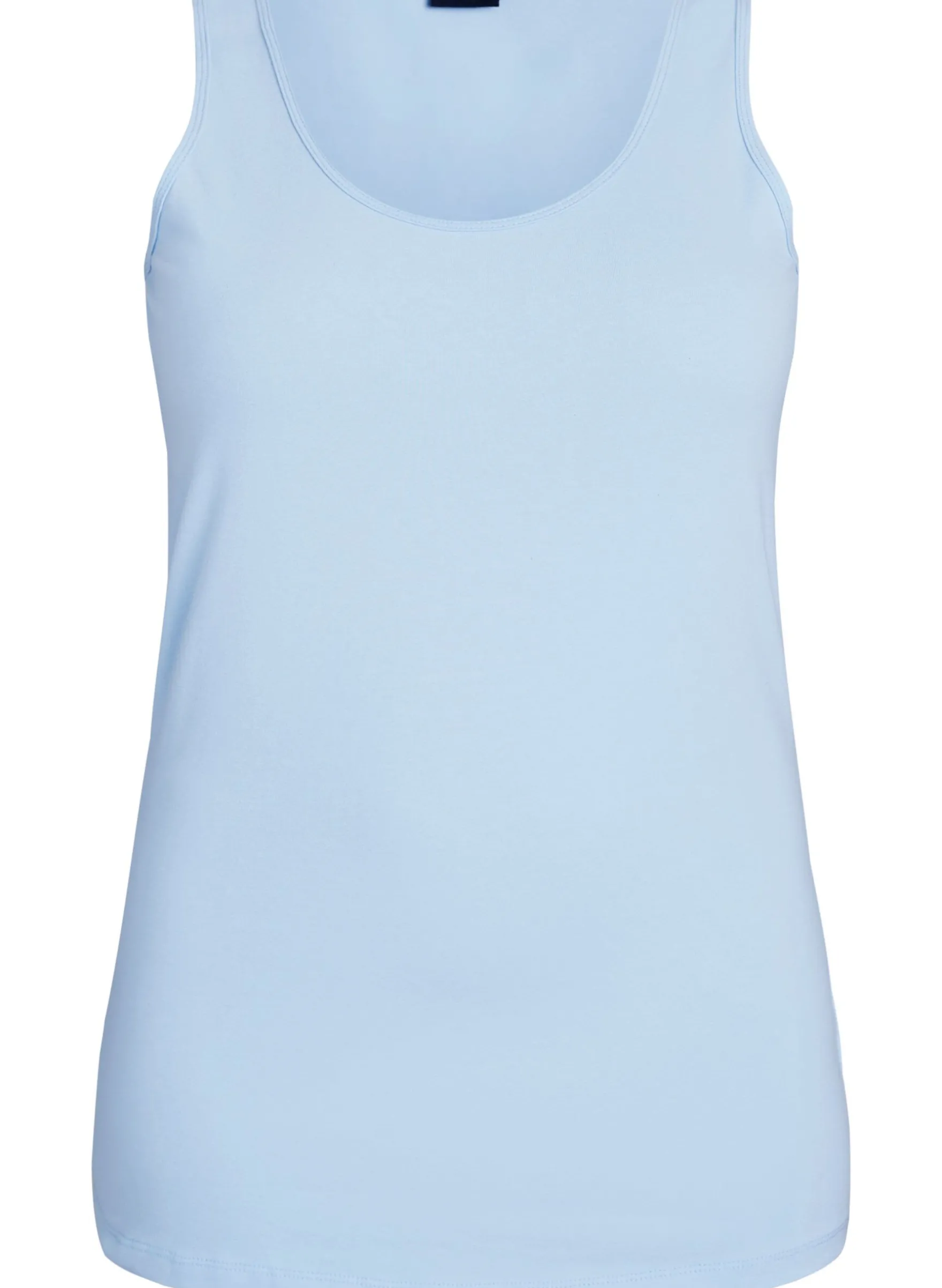 Einfarbiges Basic Top aus Baumwolle