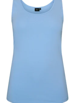 Einfarbiges Basic Top aus Baumwolle