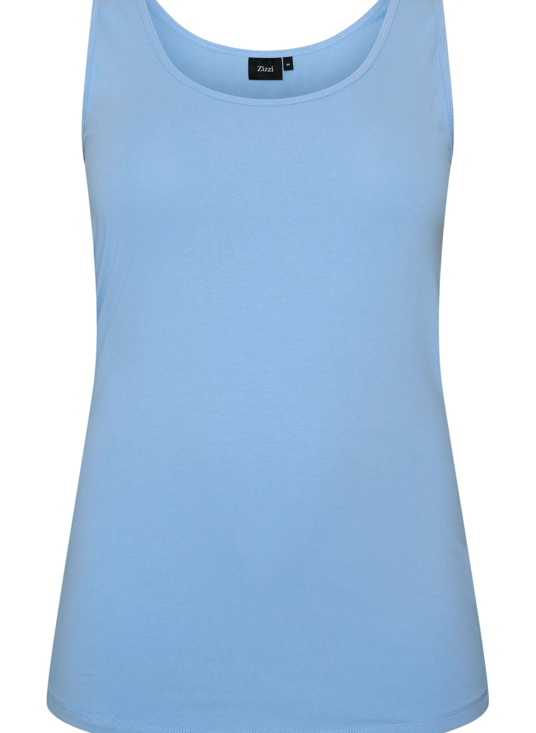 Einfarbiges Basic Top aus Baumwolle