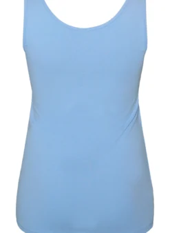 Einfarbiges Basic Top aus Baumwolle