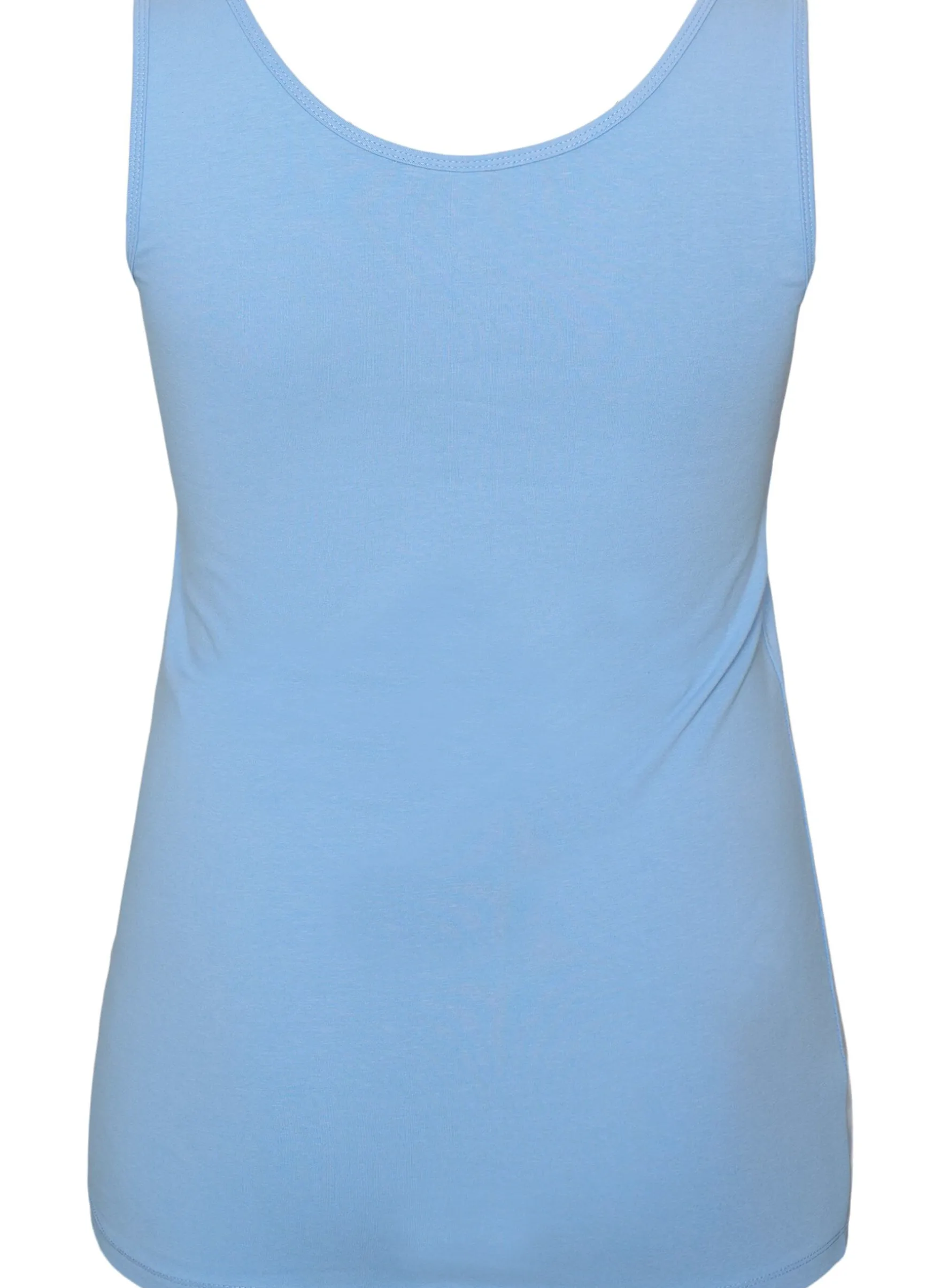 Einfarbiges Basic Top aus Baumwolle