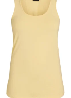 Einfarbiges Basic Top aus Baumwolle