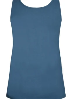 Einfarbiges Basic Top aus Baumwolle