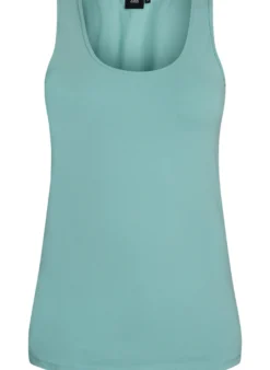 Einfarbiges Basic Top aus Baumwolle