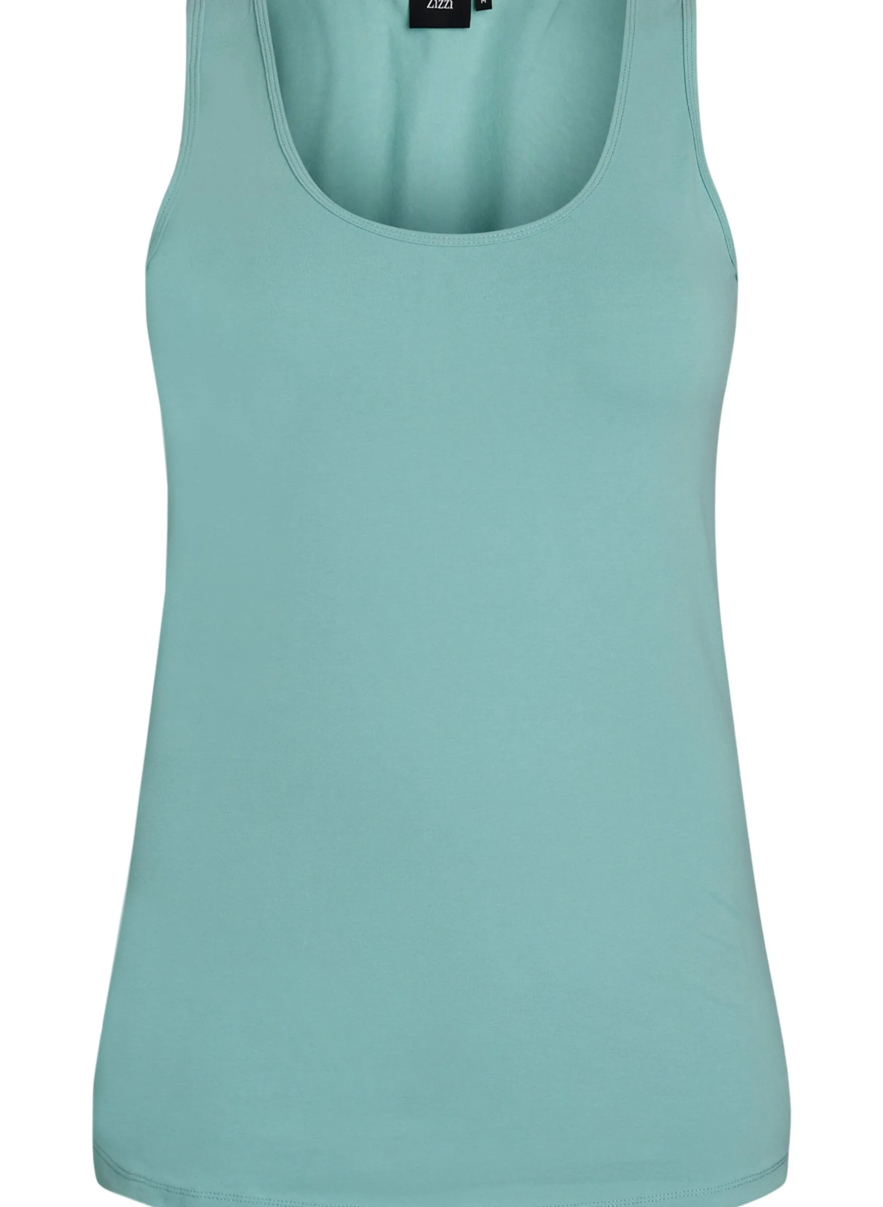 Einfarbiges Basic Top aus Baumwolle