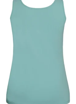 Einfarbiges Basic Top aus Baumwolle