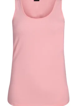 Einfarbiges Basic Top aus Baumwolle