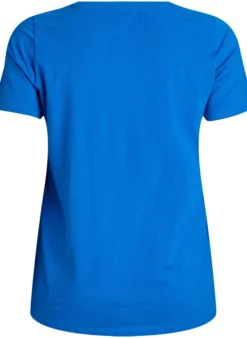 Einfarbiges Basic-T-Shirt aus Baumwolle