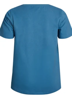 Einfarbiges Basic-T-Shirt aus Baumwolle