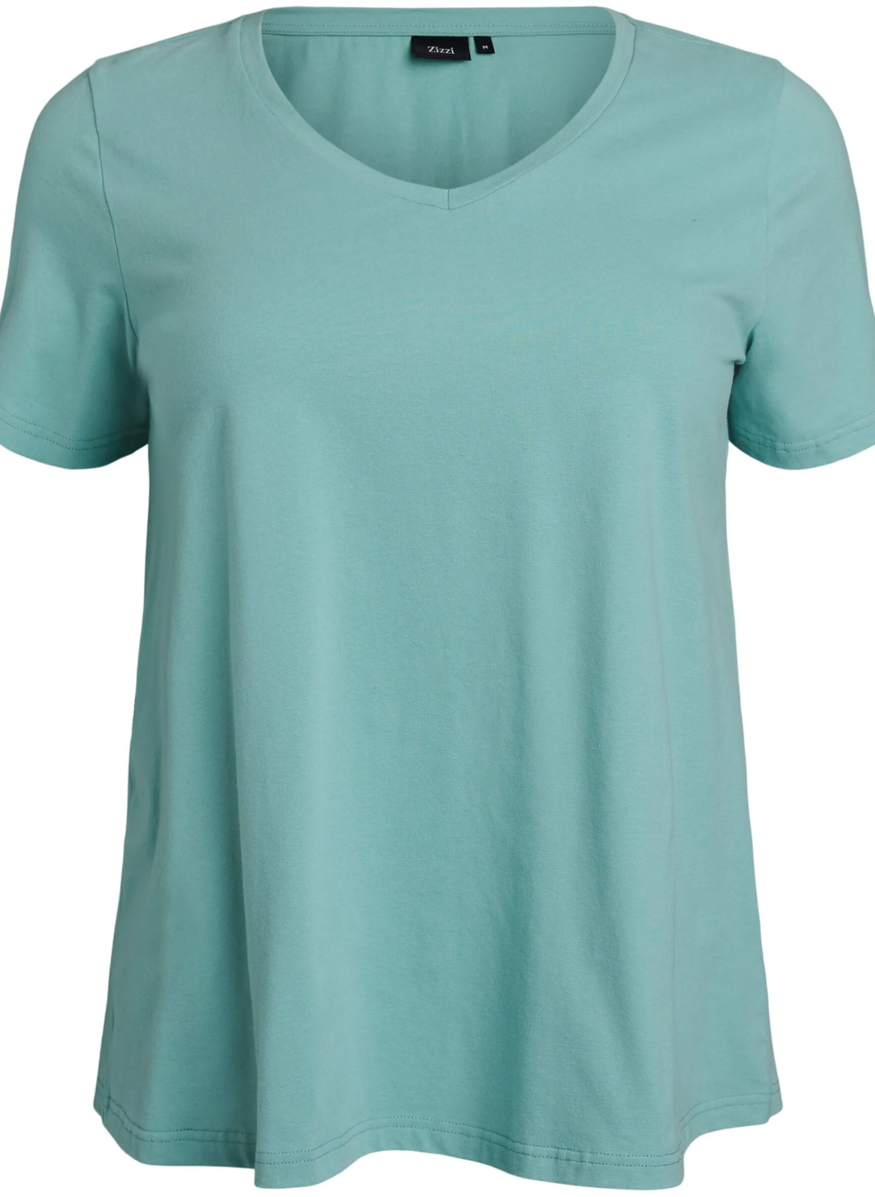 Einfarbiges Basic-T-Shirt aus Baumwolle