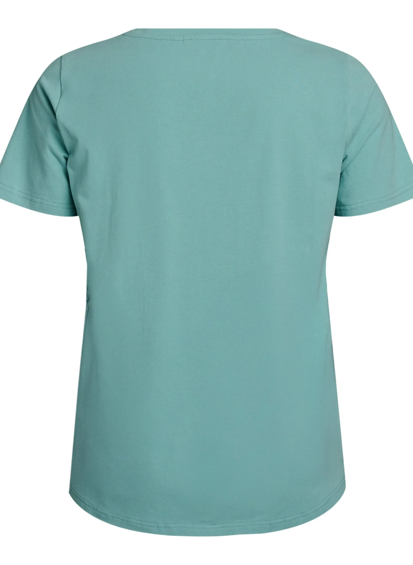 Einfarbiges Basic-T-Shirt aus Baumwolle