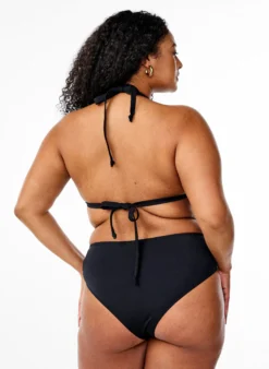 Einfarbiges Bikini-Unterteil mit normaler Taille