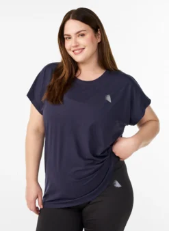 Einfarbiges Trainings-T-Shirt