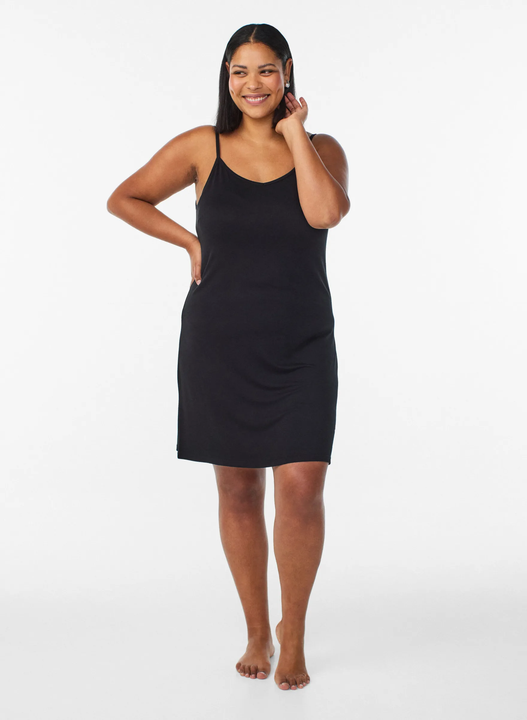 Einfarbiges Unterkleid aus Viskose