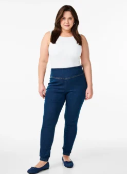 Elastische Jeggings mit hoher Taille