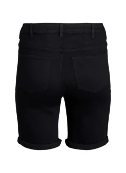 Eng anliegende Jeansshorts mit hoher Taille