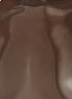 Enganliegende Mesh-Bluse mit langen Ärmeln