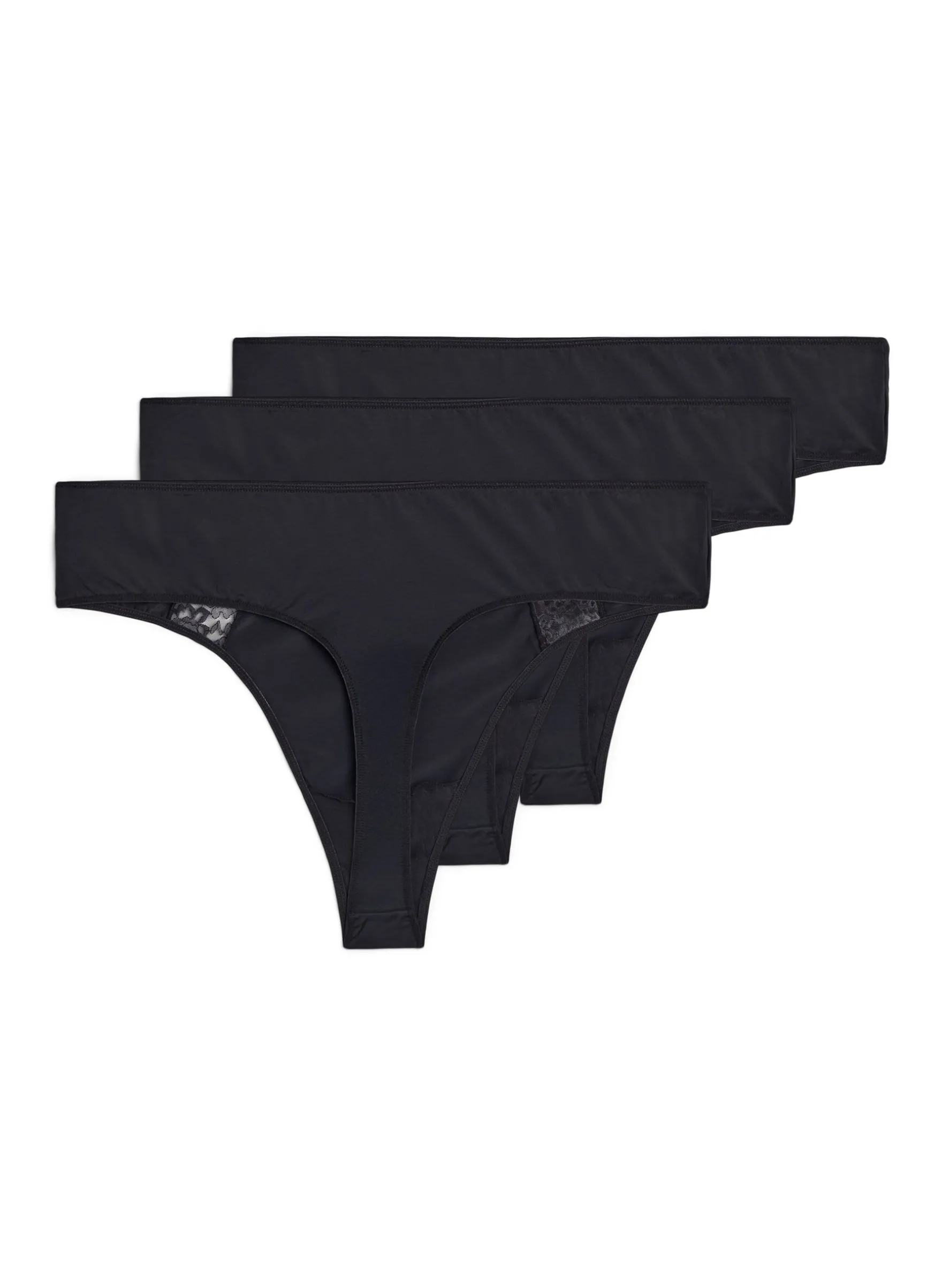 3er Pack G-Strings mit Spitzendetails
