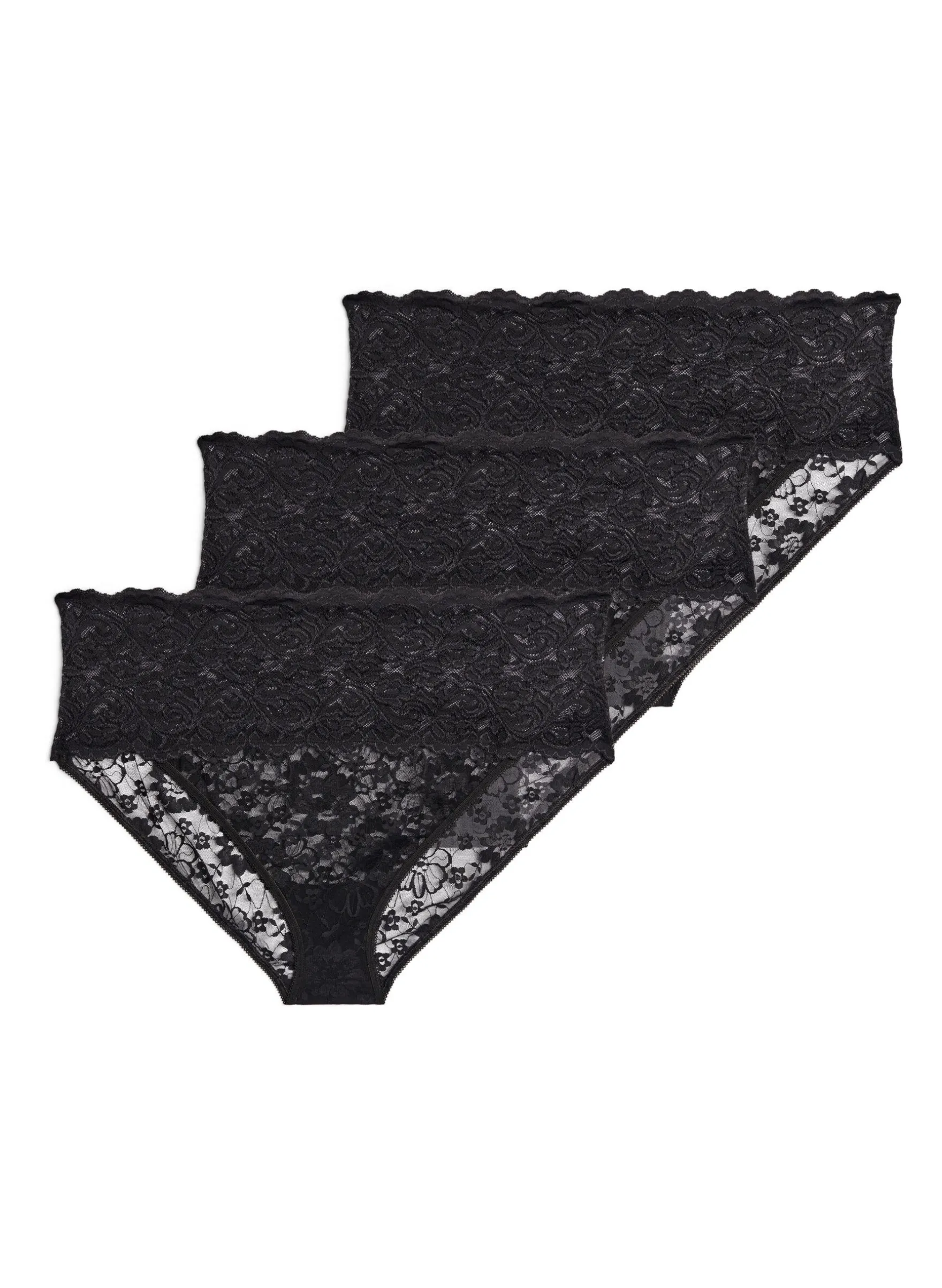 3er-Pack Hipster-Slip aus Spitze
