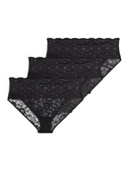 3er-Pack Hipster-Slip aus Spitze