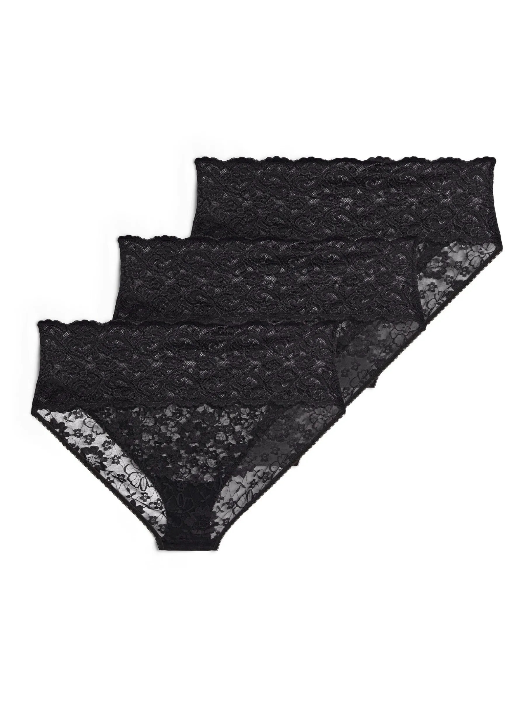 3er-Pack Hipster-Slip aus Spitze
