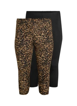 2er-Pack 3/4-Leggings