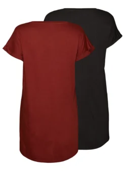 2er-Pack T-Shirt-Kleid mit kurzen Ärmeln
