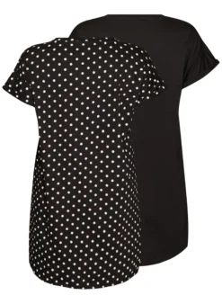 2er-Pack T-Shirt-Kleid mit kurzen Ärmeln