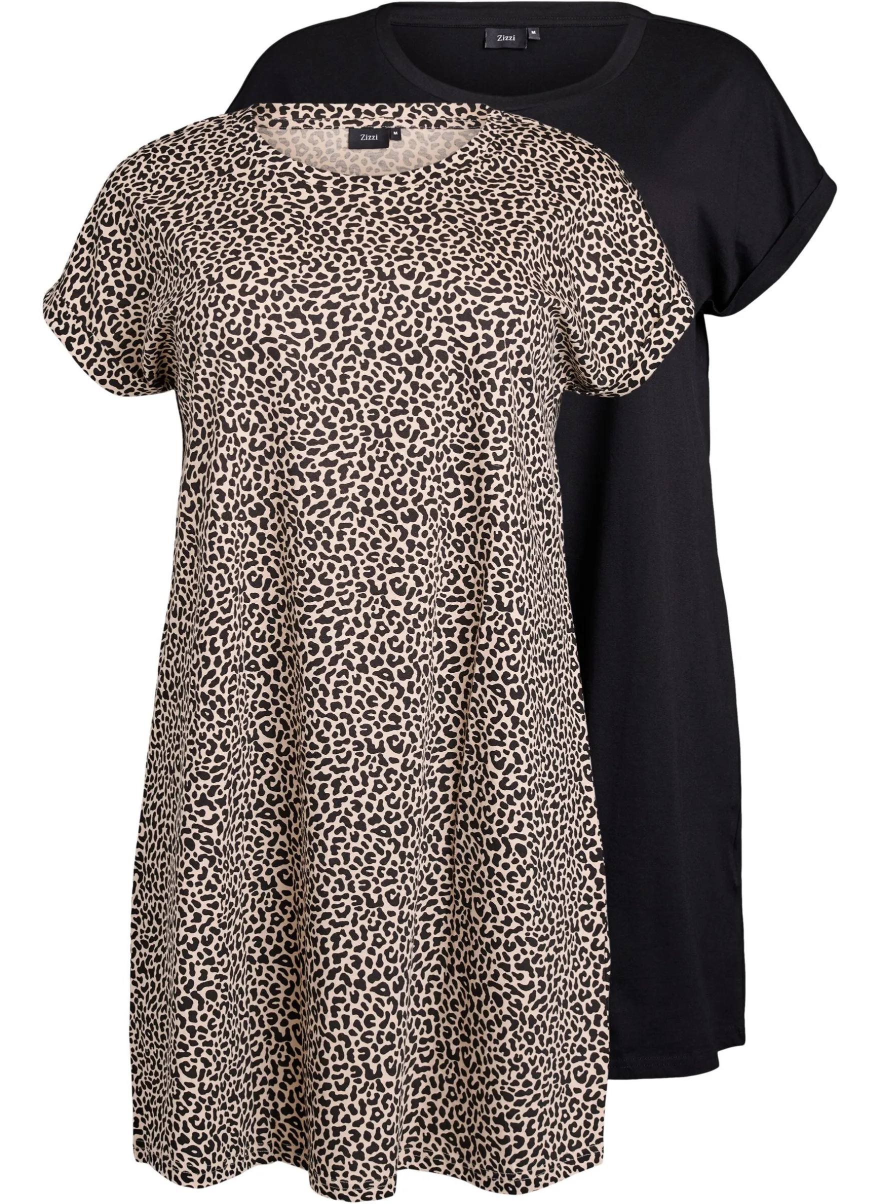 2er-Pack T-Shirt-Kleid mit kurzen Ärmeln