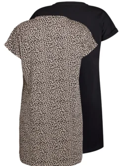 2er-Pack T-Shirt-Kleid mit kurzen Ärmeln