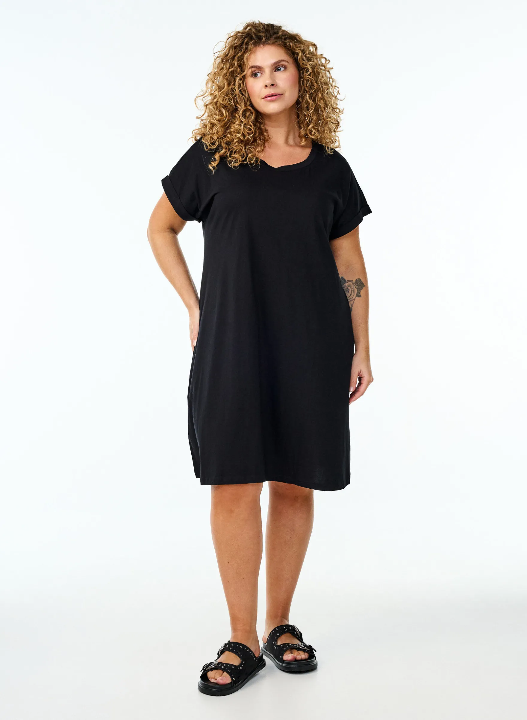 2er-Pack T-Shirt-Kleid mit kurzen Ärmeln