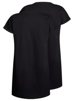 2er-Pack T-Shirt-Kleid mit kurzen Ärmeln