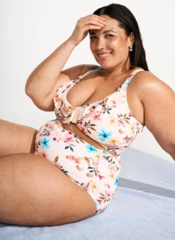 Extra hoch taillierte Bikini-Hose mit Blumenprint