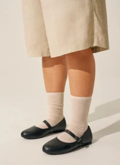Extra Weite - Ballerina aus Kunstleder mit Riemchen
