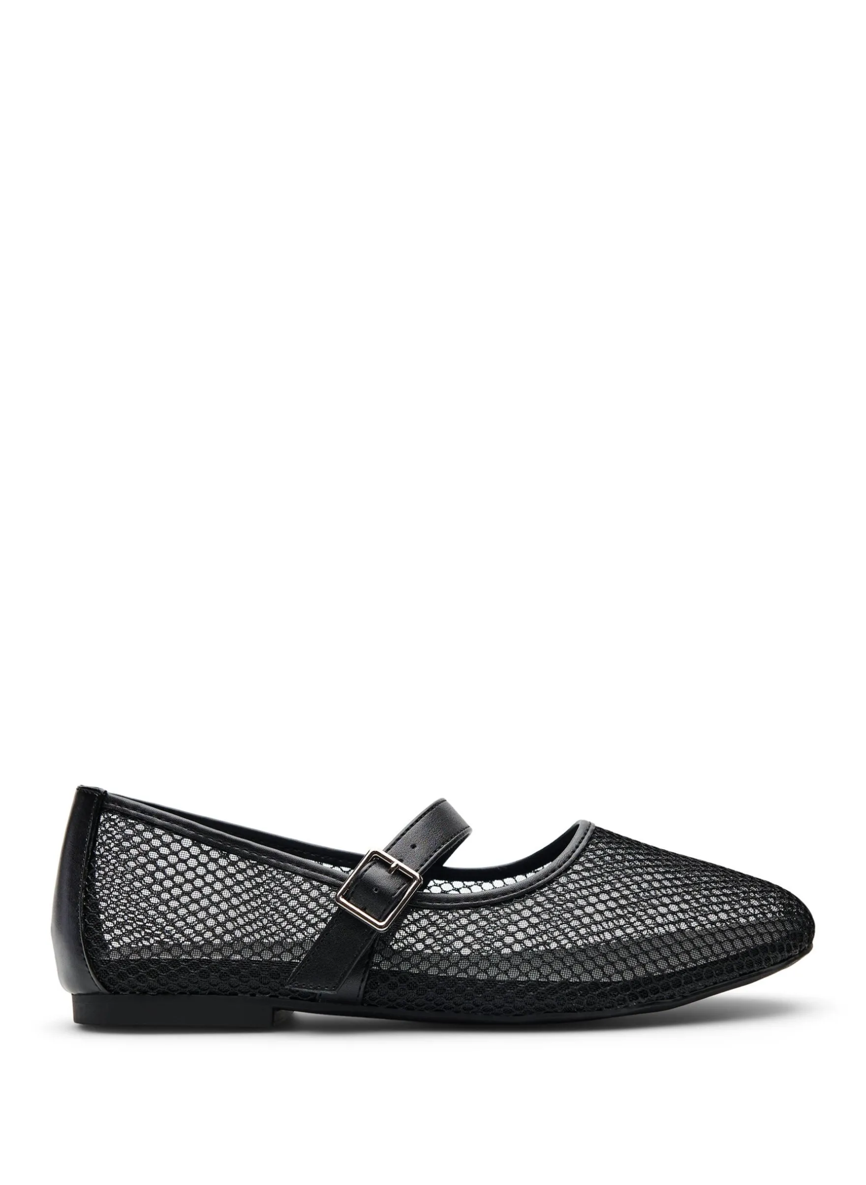 Extra Weite - Ballerina aus Mesh mit Riemen