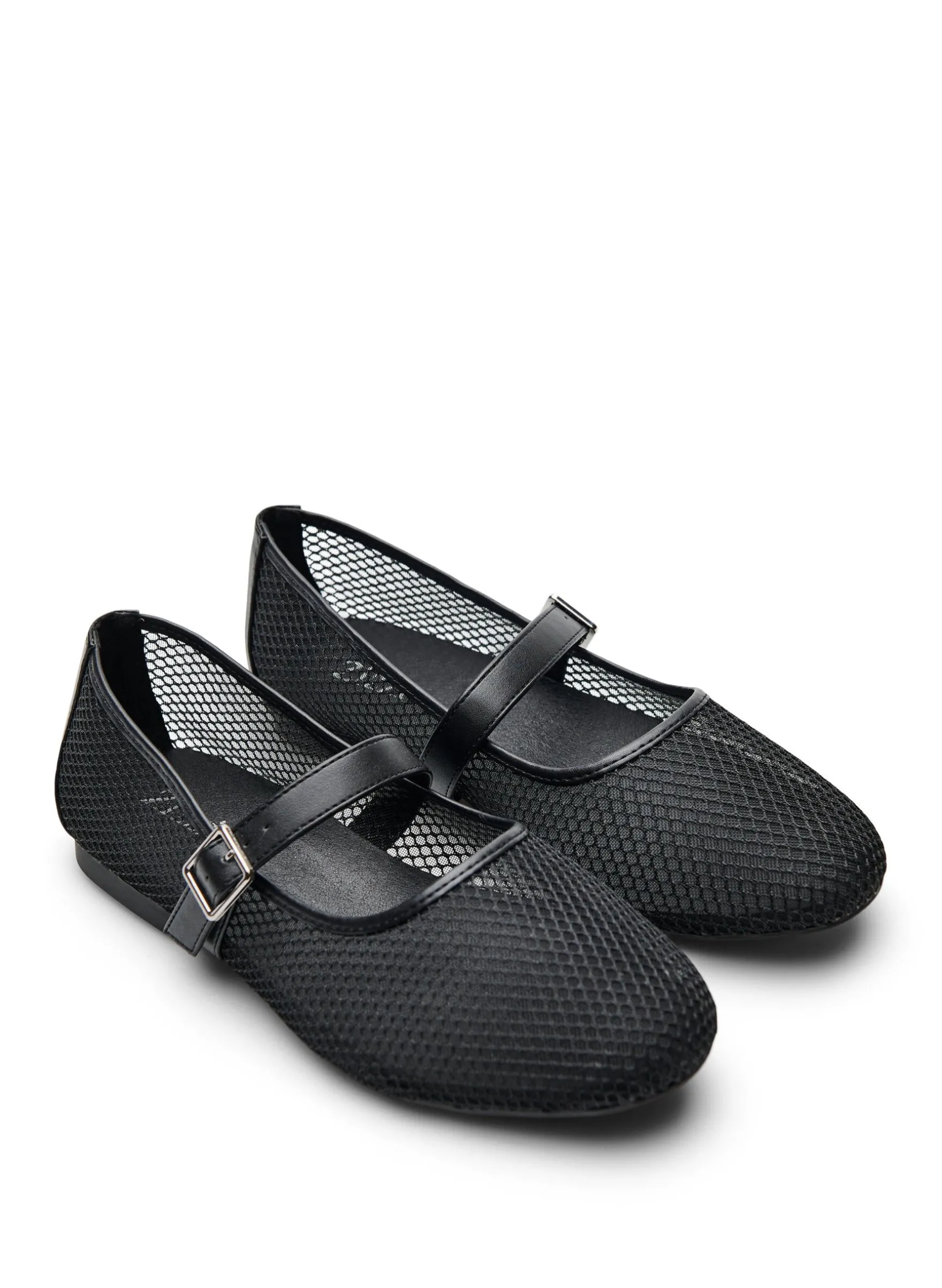 Extra Weite - Ballerina aus Mesh mit Riemen